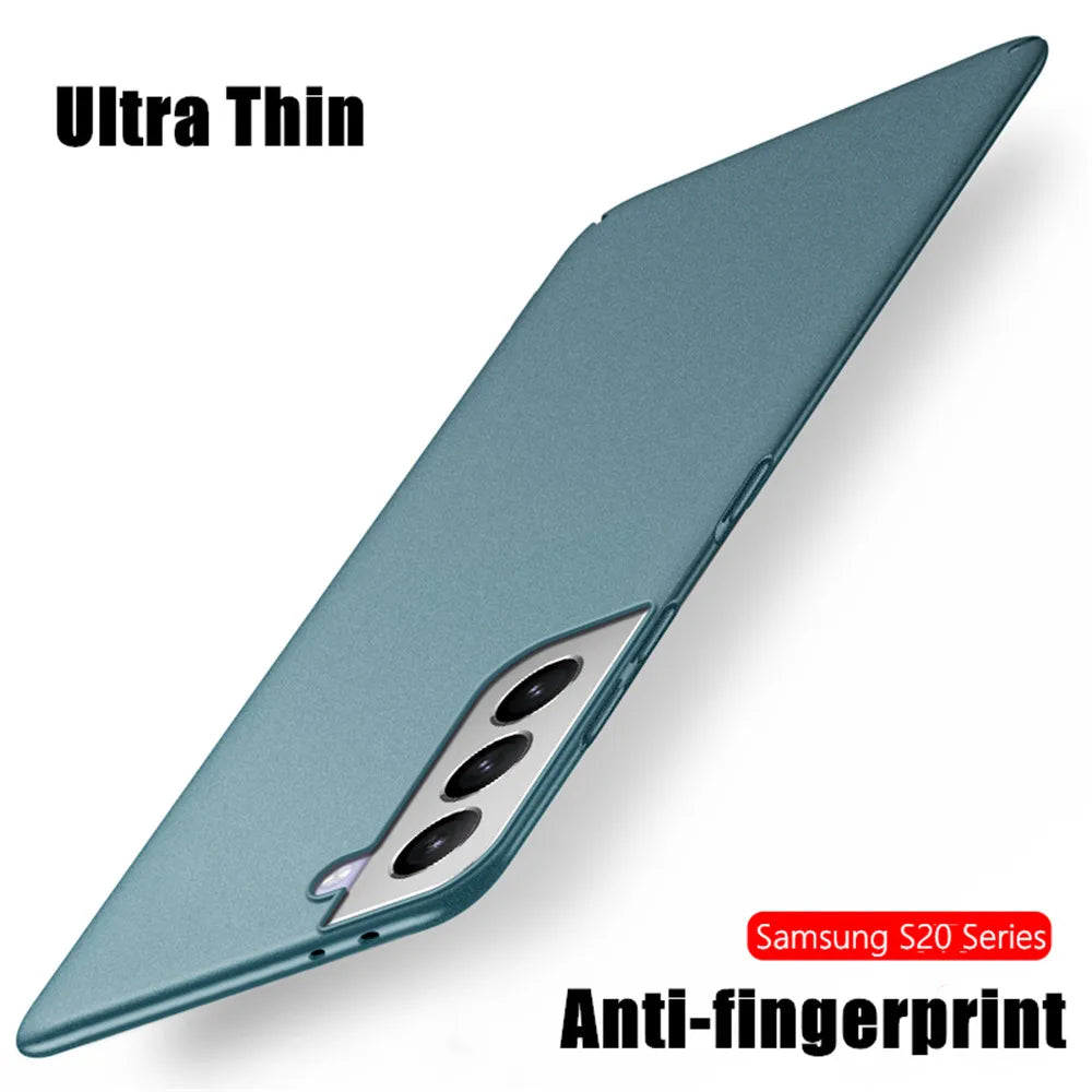 Luxury Thin Matte Sandstone Case For Samsung Galaxy S25 S24 S23 S22 S21 Ultra S20 FE Note 10 20 Plus Hard PC Shockproof Capa
