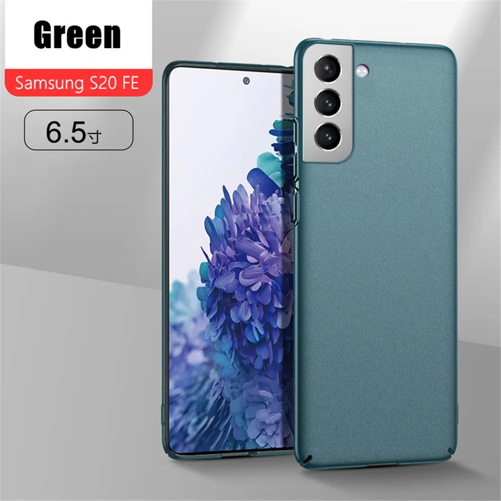 Luxury Thin Matte Sandstone Case For Samsung Galaxy S25 S24 S23 S22 S21 Ultra S20 FE Note 10 20 Plus Hard PC Shockproof Capa