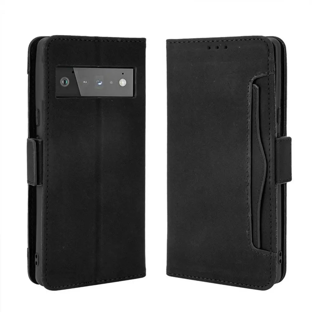 For Google Pixel 6 Pro 6pro Phone Case Multi-card Slot Flip Leather Protective Case With Stand For Google Pixel 6 Capa Cover