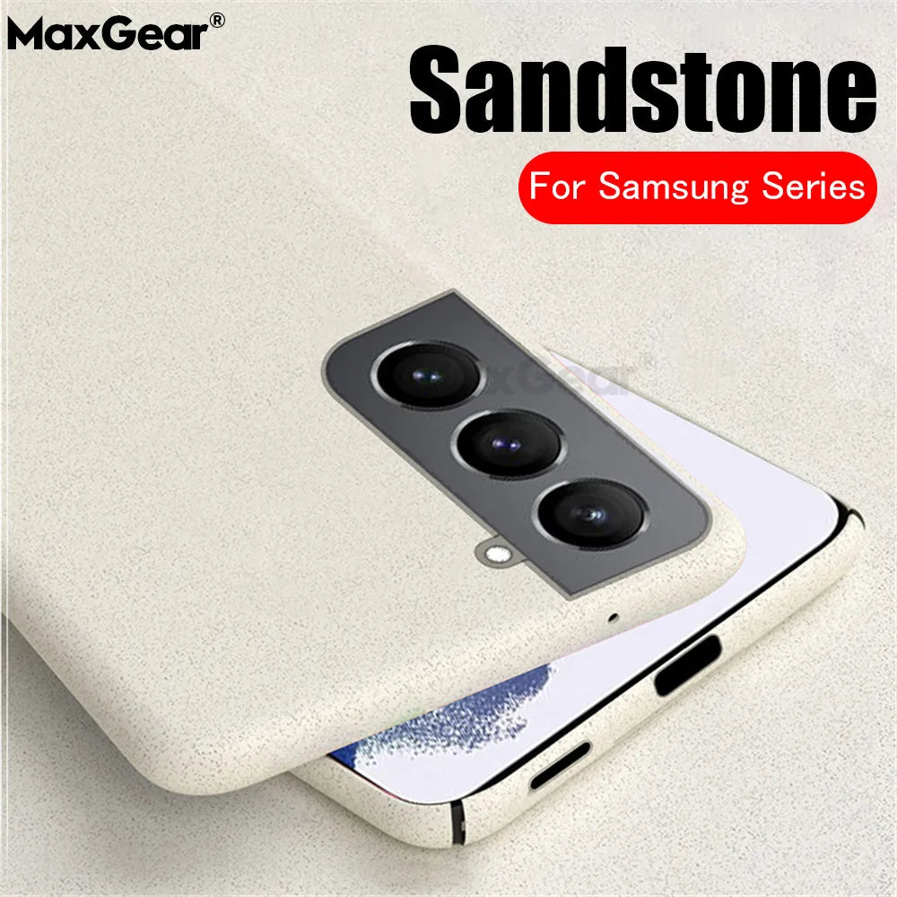 Luxury Thin Matte Sandstone Case For Samsung Galaxy S25 S24 S23 S22 S21 Ultra S20 FE Note 10 20 Plus Hard PC Shockproof Capa