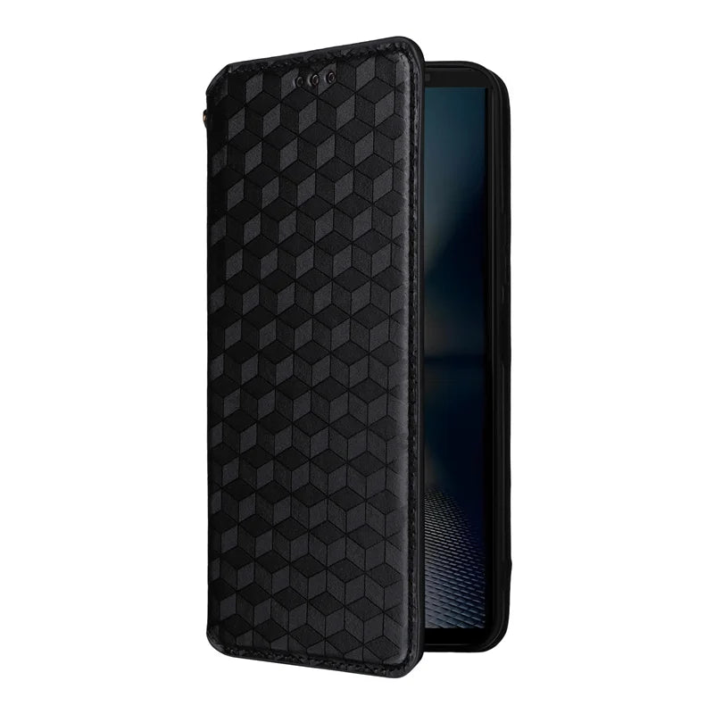 For Google Pixel 10 10 Pro stereoscopic lines flip wallet skin PU case purse For Google Pixel 10 Pro 3D Magnetic Phone Cover