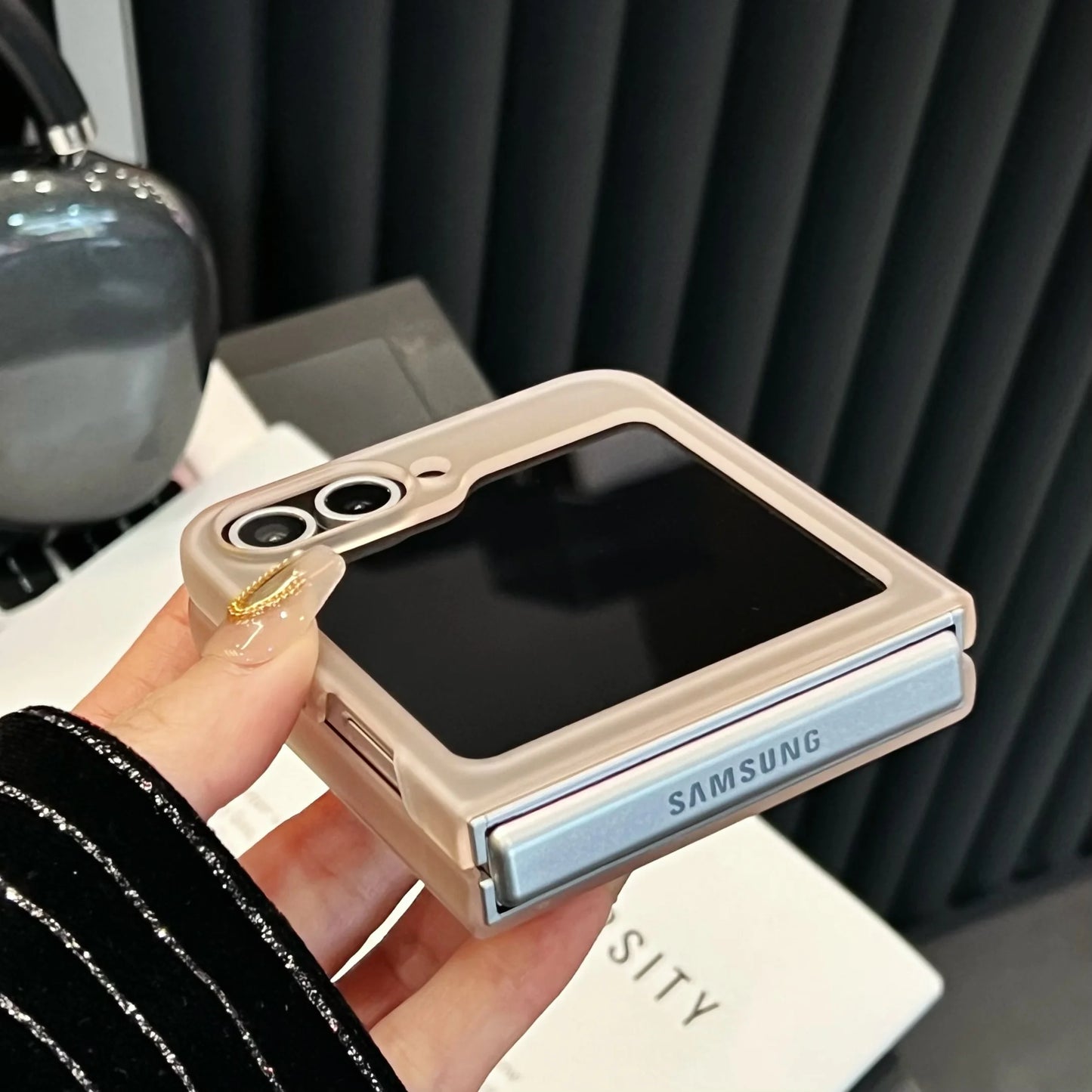 Ultra-Thin Matte PC Folding Phone Case For Samsung Galaxy Z Flip ZFlip 6 5 4 3 Zflip6  Zflip5 Zflip4 Protective Cooling Cover