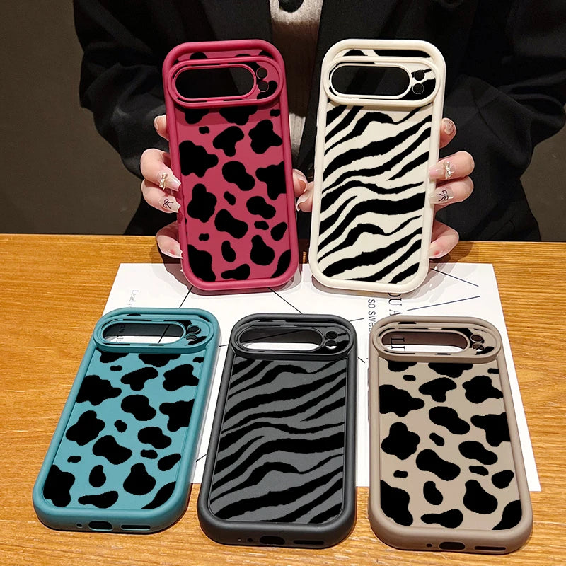Cow Stripes Printing Soft TPU Phone Case For Google Pixel 8 Pro 8A 9 Pro XL Shockproof Silicone Back Cover For Pixel 9 8 Pro