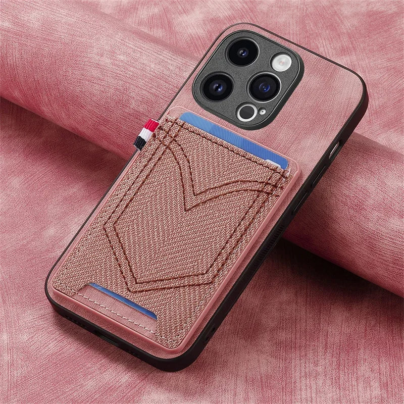 Magnet Case For Motorola Moto G Power Play Stylus 2024 4G 5G Edge 50 Ultra Pro Jeans Heavy Wallet Card Shockproof Cover Case