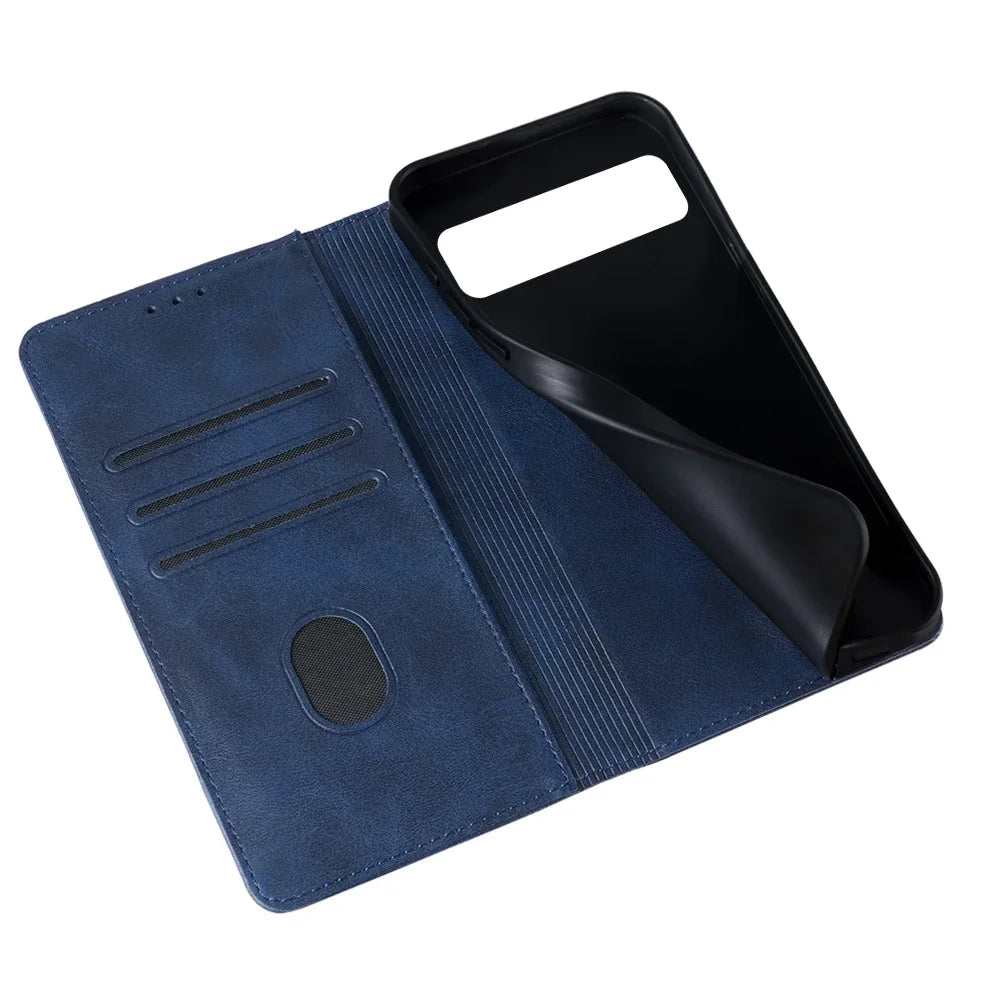 Luxury Magnetic Phone Case for Google Pixel 8 7 6 Pro 8A 7A 6A 5A 4A 5 XL Flip Cover Leather Book Case with Cover Stand Funda