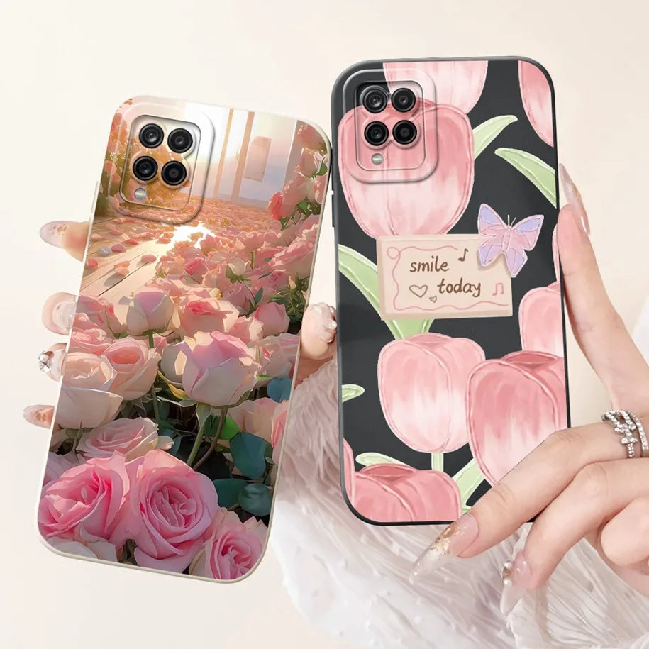 Case For Samsung Galaxy A22 M22 M32 4G Case SM-A225F SM-M225F SM-M325F Shockproof Cover Fashion Painted Soft Silicone Phone Capa