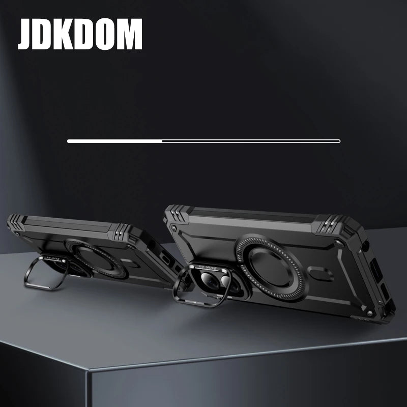 JDKDOM Military Shockproof Bracket Phone Magnetic Case For Motorola G Play G Power 2025 G Stylus 5G 2024 G Pure G 5G 2023 Cover