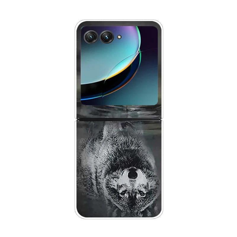 For Motorola Razr 40 Ultra Phone Case Flower Painted Clear Plastic PC Hard Back Cover For Moto Razr 40 Ultra Case 40Ultra 6.9"