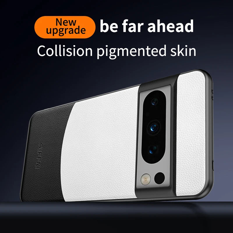 Plain Leather Case for Google Pixel 8 Pro 7 Pro 7A Shockproof Cover for Pixel 8 Pro 7 Pro 8 Pro 7pro 7A Protective Bumper Capa