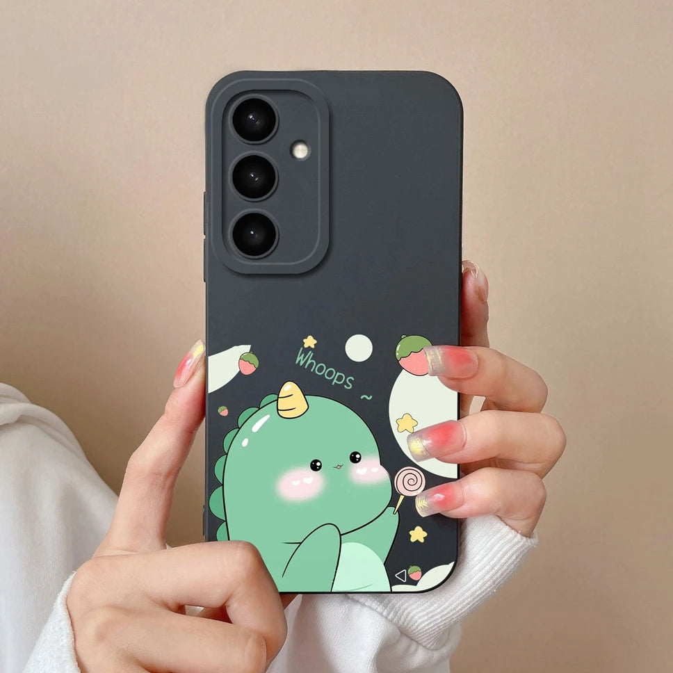 For Samsung Galaxy S25 Ultra Plus 5G Phone Case Cute Dinosaur Protective Back Cover For SamsungGalaxy S 25 Ultra + Funda Capa