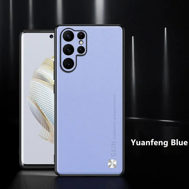 Luxury Business Solid Leather Anti Shock Protection Case for Samsung Galaxy S25 S24 S21 S22 S23 Ultra Plus FE A82 A55 A35 Case