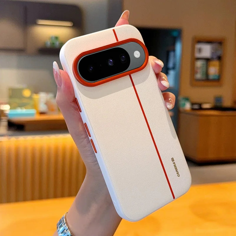 Colorful Faux Leather Red Lens Ring Raised Protective Lens Case For Google Pixel10 Pro XL Pixel 10 pro Camera Protection Cover