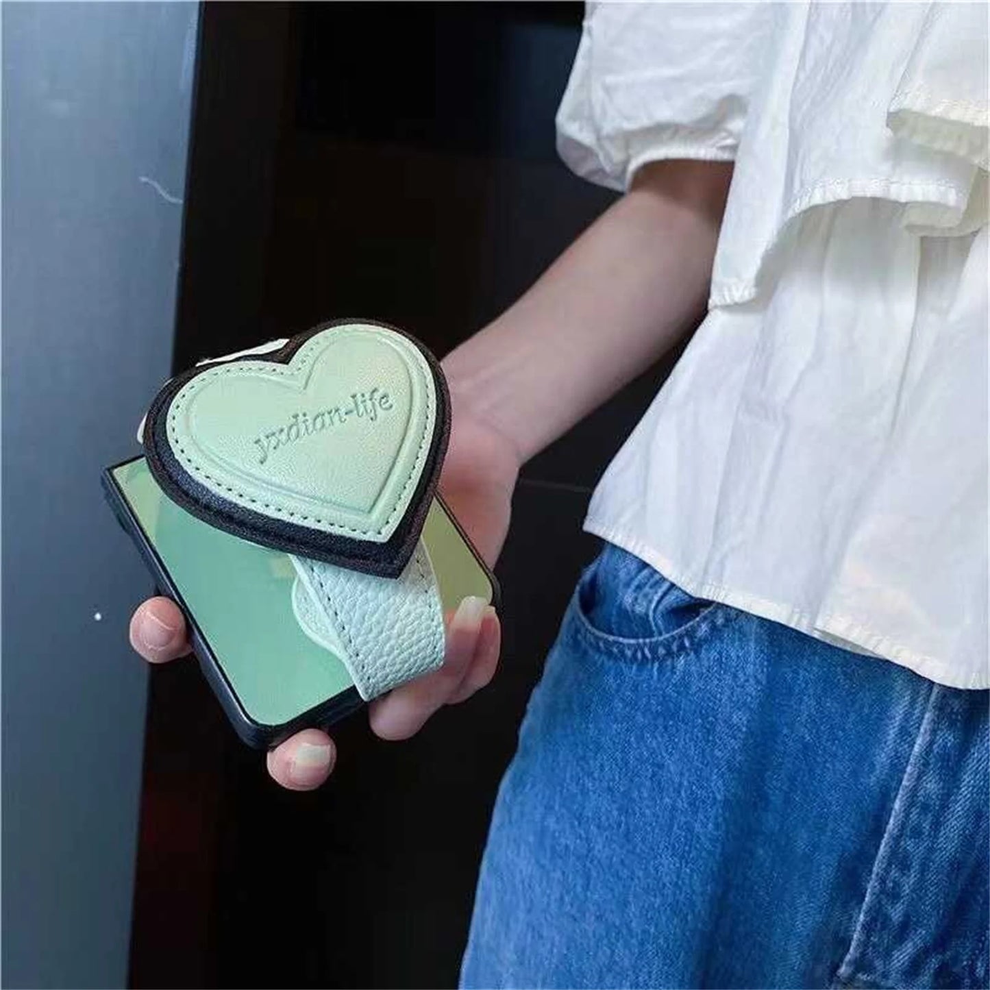 Luxurr Solid Color Case with Leather Love Heart Wrist Strap for for Motorola Razr 60 ultra 60 Pro Razr 60 Razr 50 50ultra Cover