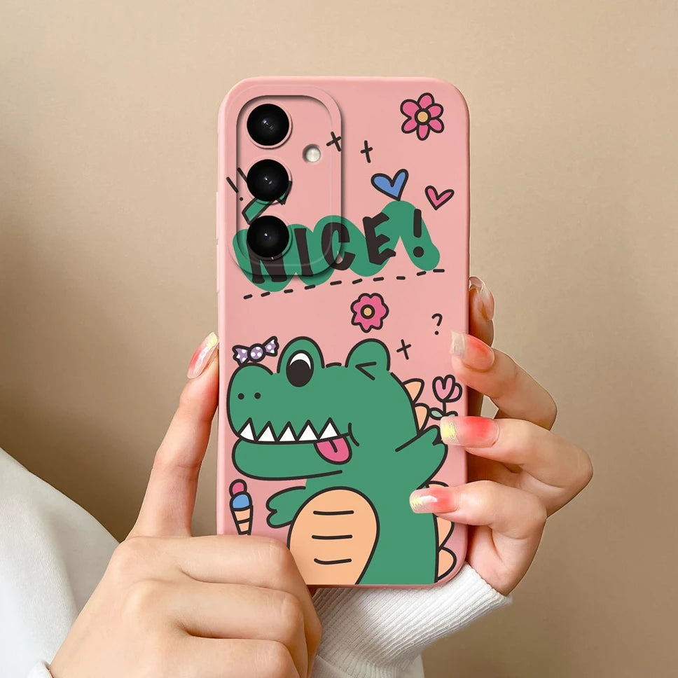 For Samsung Galaxy S25 Ultra Plus 5G Phone Case Cute Dinosaur Protective Back Cover For SamsungGalaxy S 25 Ultra + Funda Capa