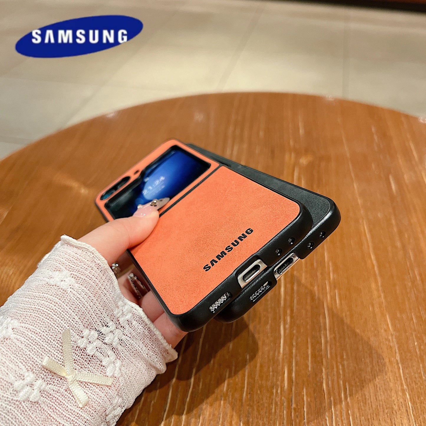 Luxury Business Suede Leather Soft Phone Case Samsung Galaxy Z Flip 6 5 4 3 Shockproof Matte Protective Z Flip6 5 4 3 Back Cover