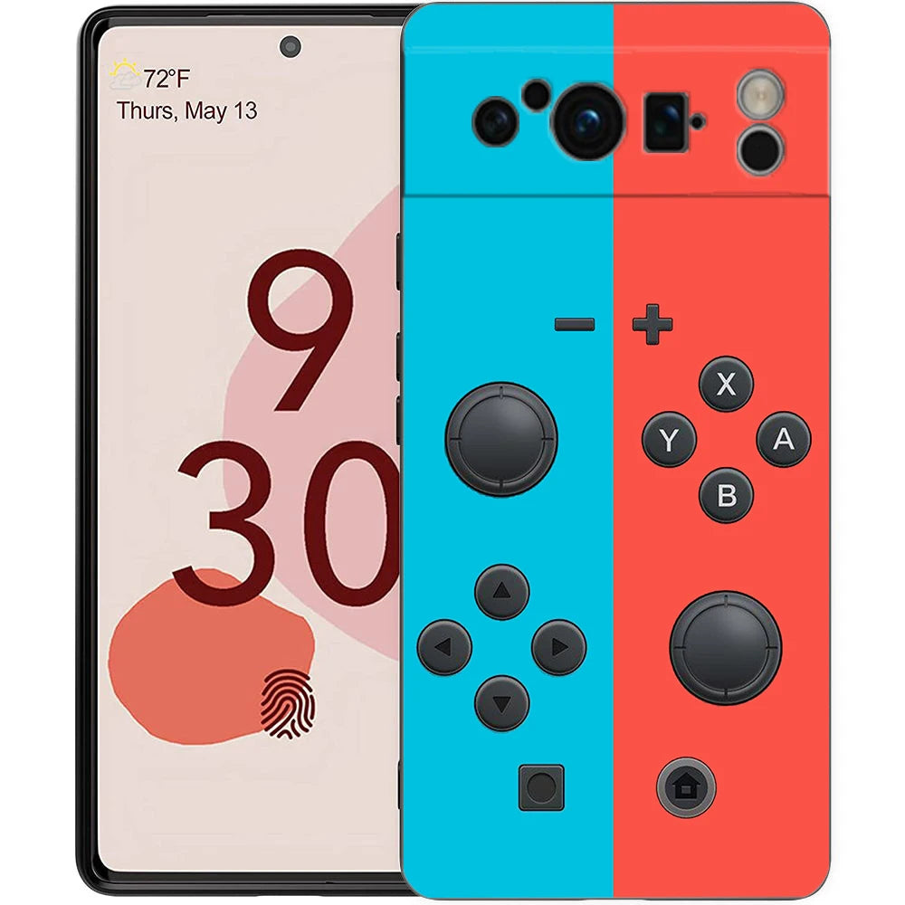 Video Game Boy Vintage GamePad Phone Case For Google Pixel 8 7 6 Pro 6A 7A 5G Soft Silicone Shockproof Black Cover TPU Fundas