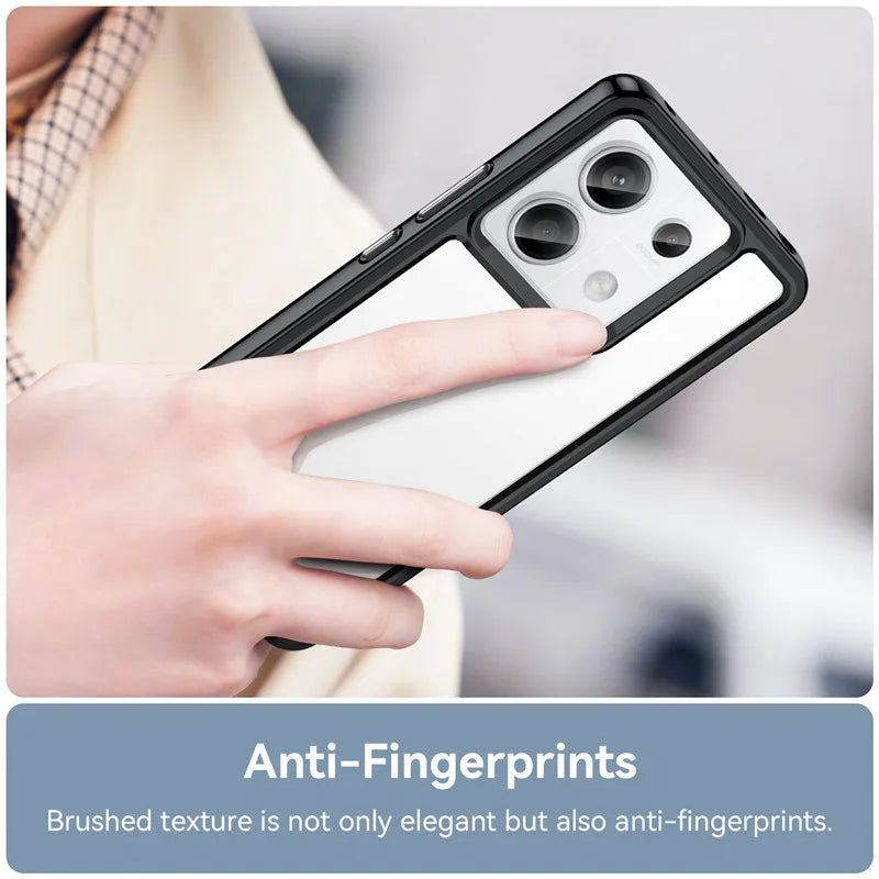 For Redmi Note 13 Pro 5G Case For Redmi Note 13 Pro 5G Cover 6.67 inch Colorful Soft Edge Silicone Transparent Bumper