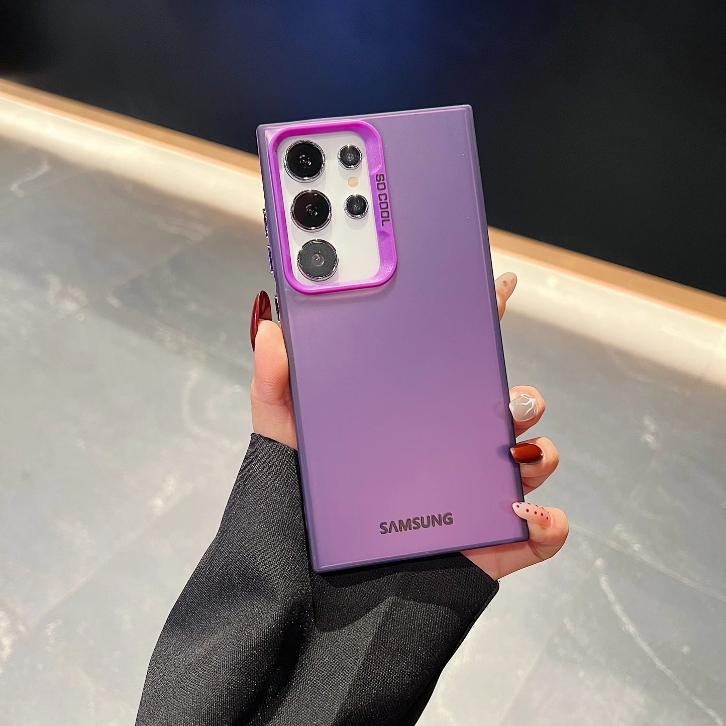 Matte Laser Case For Samsung Galaxy S25 S24 Ultra S23 S22 S21 Plus S20 FE Note 20 A54 A34 A14 A73 A53 A52 A71 Shockproof Cover