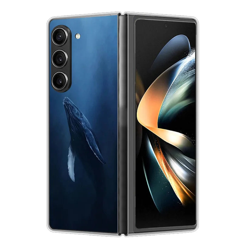 Case For Samsung Galaxy Z Fold 6 Cover Shockproof Hard Plastic PC Cases For Samsung Z Fold6 Fold 6 5G Fundas Cute Painted Bumper