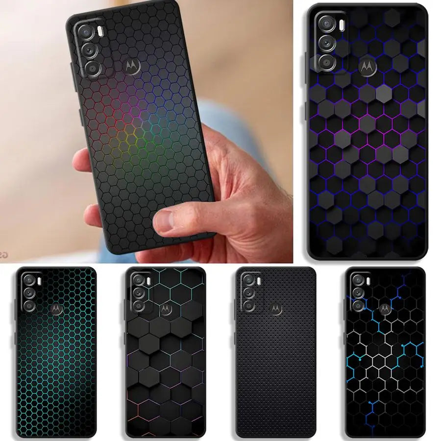 Carbon Fiber Phone Case for Motorola Moto G30 G50 G51 G60S G22 G32 G52 G53 G73 20 30 40 Pro 20 Lite 30 Fusion Edge 40 Cover