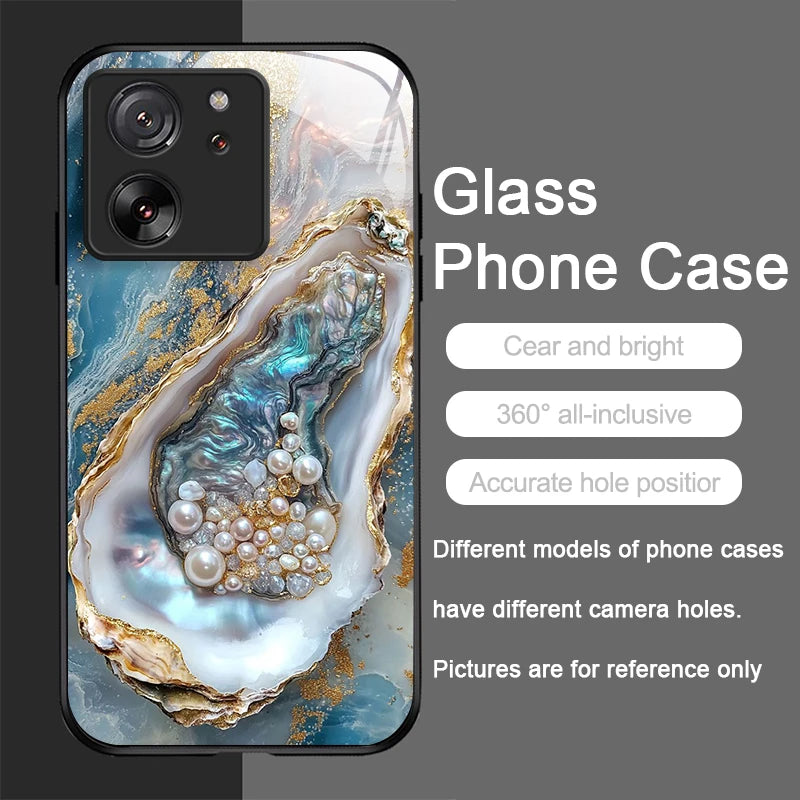 Luxury Marble Gem Pattern Tempered Glass Phone Case for Motorola Moto G85 G84 G75 G55 G24 5G Edge 50 Fusion 40 Neo 30 Pro Cover