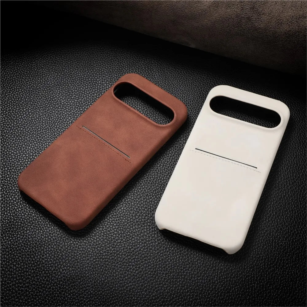 Luxury Sheepskin Leather Wallet Card Holder Phone Case For Google Pixel 9 Pro XL Pixel 8 8A 8Pro Card Slot Shockproof Back Cover