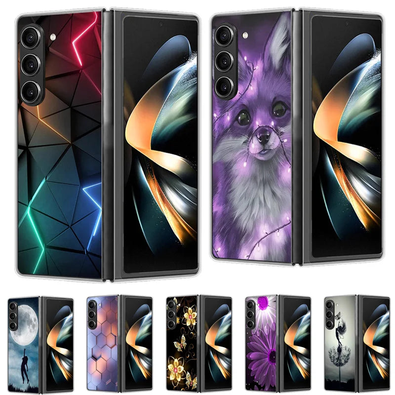Case For Samsung Galaxy Z Fold 6 Cover Shockproof Hard Plastic PC Cases For Samsung Z Fold6 Fold 6 5G Fundas Cute Painted Bumper
