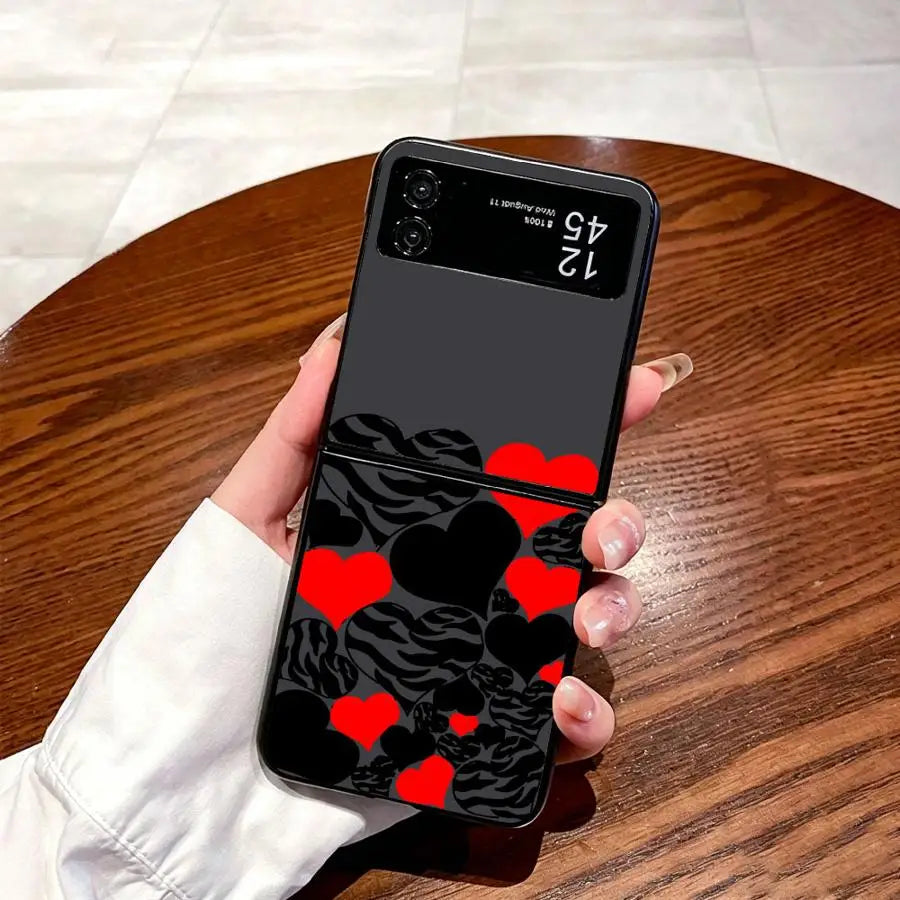Back Phone Cover Funda Case for Samsung Galaxy Z Flip 8 Flip4 Z Fold 8 7 6 5 4 3 Flip7 FE Flip3 Z Flip 7 6 5 4 3 Flip6 Flip5