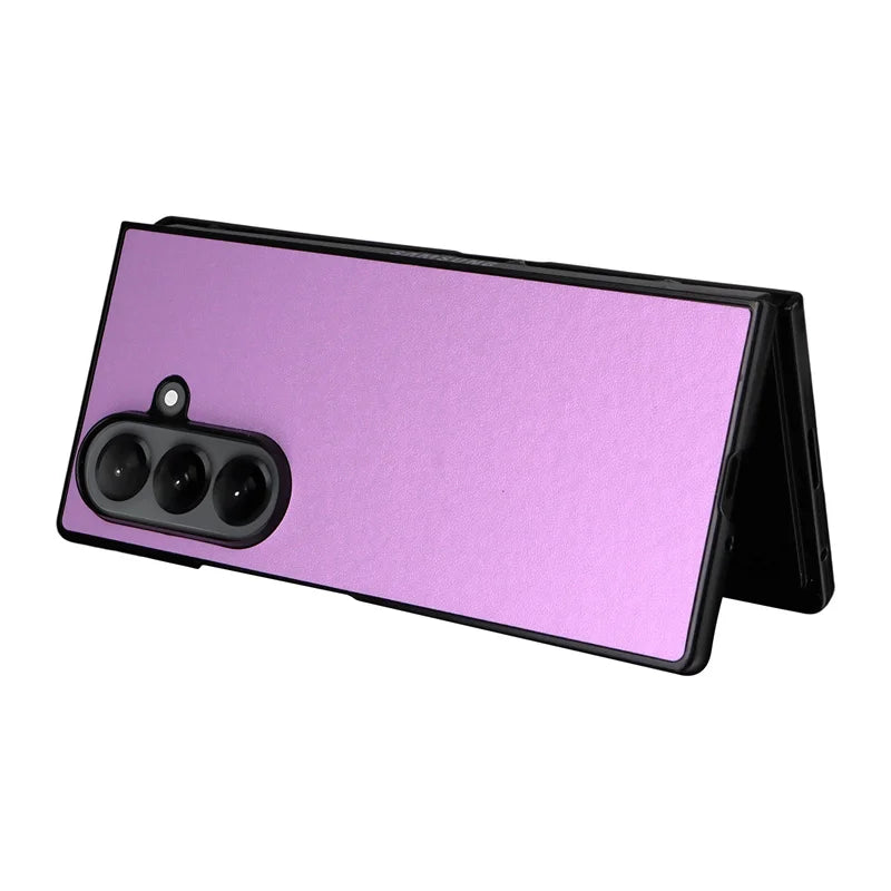 For Samsung Galaxy Z Fold 7 Lambskin Veneered Back Shell Pu For Galaxy Z Fold7 Fold 7 Phone Case