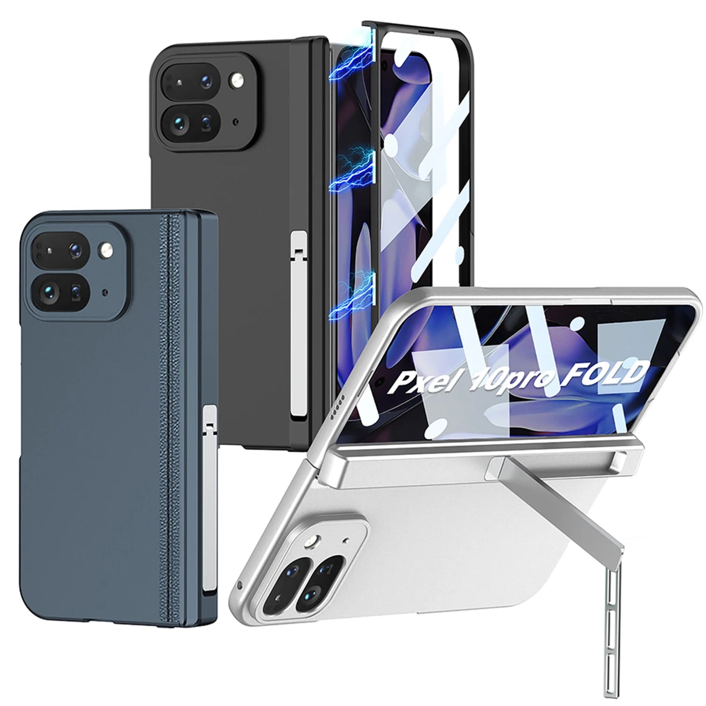 Magnetic Hinge Armor Stand Case For Google Pixel 10 9 Pro Fold Front Screen Glass Protective Cover For Pixel 10 Pro Fold Case