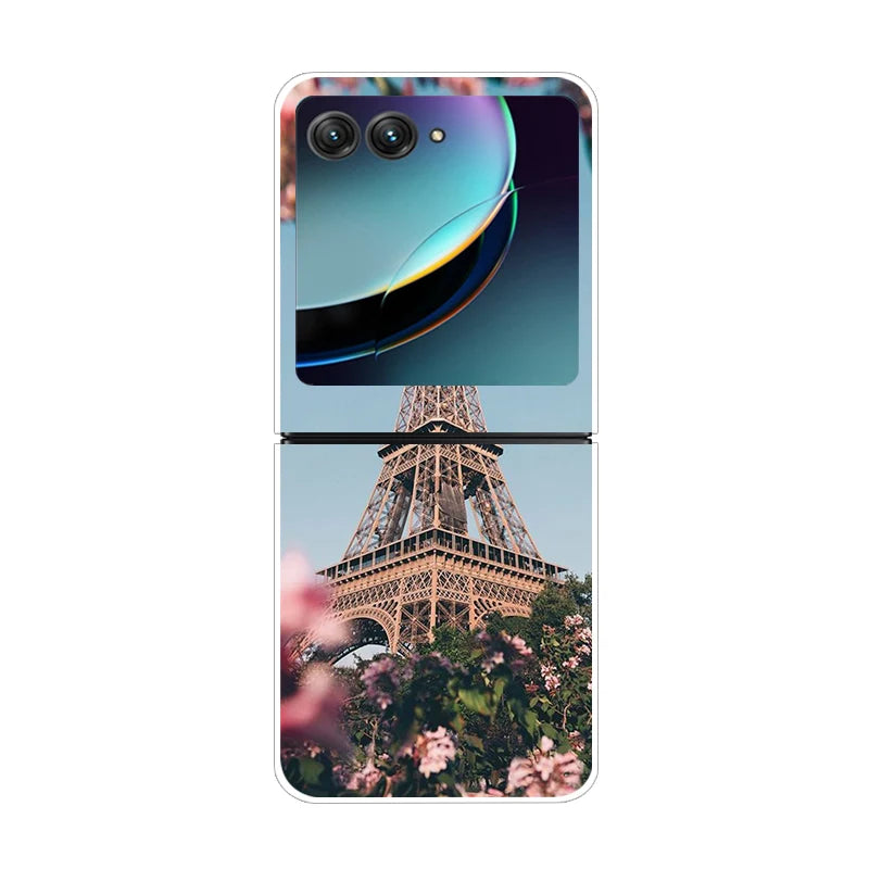 For Motorola Razr 50 Ultra Case Cute Transparent PC Hard Case Back Cover For Moto Razr 50 Ultra Phone Coque 50Ultra Plus Capa