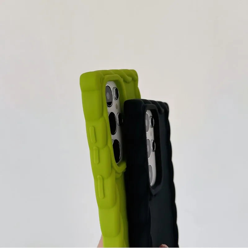 Silicone Wave Case For Samsung S25 S24 FE Plus Ultra A16 A06 A55 A35 A25 A15 A05 A54 A24 A14 A04 A13 A12 M14 M13 M12 F12 Cover