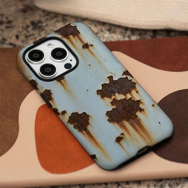 Ins Broken Rust Wind Case For Samsung S25 S24 S23 S22 S21 Plus Ultra S24 S20 FE A16 15 26 A36 A56 2 IN 1 Film shell Phone Cover