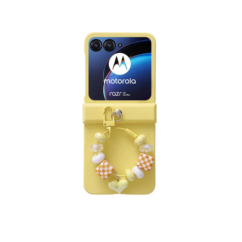For Motorola Razr 40 50 Ultra Razr 40Ultra 50Ultra 2023Plus 2024 Plus Case Cute With Keychain Shockproof Back Cover Accessories
