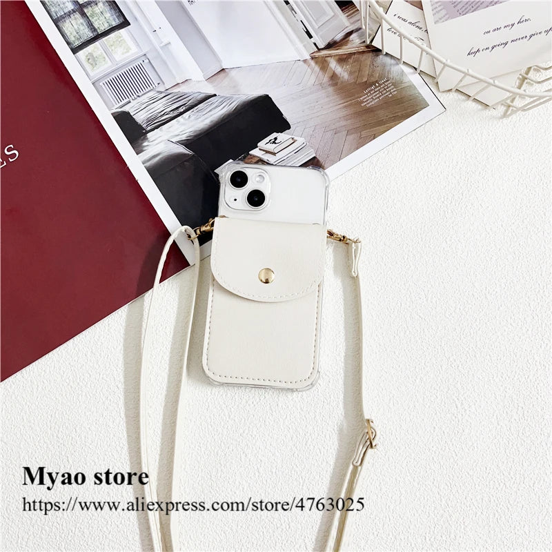 Trendy Leather Wallet Crossbody Strap Phone Case For Motorola Moto edge 40 Neo 30 Lite 50 Pro Cover Necklace Lanyard Cord Bag