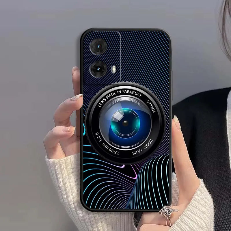 Creative cassette design For Motorola G85 Edge 50 G24 G35 G14 G04 40 G72 G34 G31 G Stylus G54 G13 G32 5G Black Phone Case