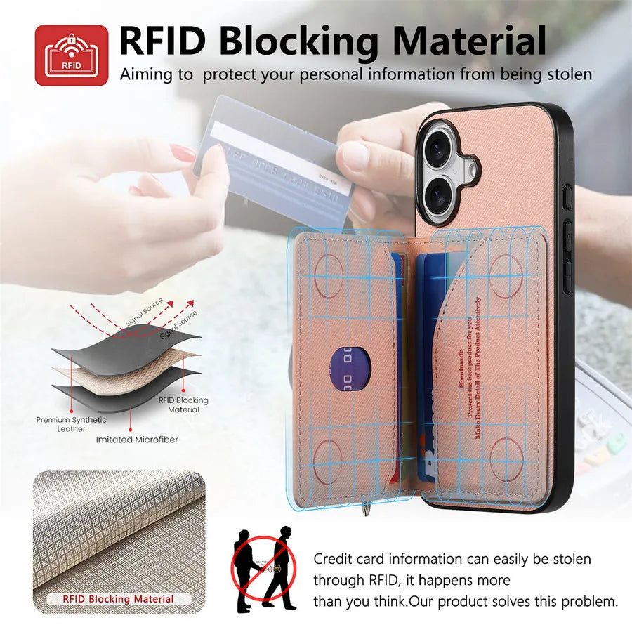 Pixel 10 9 Pro XL 5G RFID Zipper Card Leather Back Case For Google Pixel 9A Wallet Funda Pixel 9 10 Pro 9 A Luxury Cover