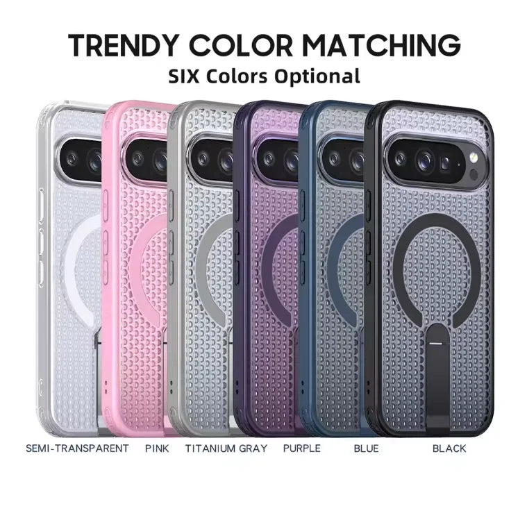 Honeycomb Cooling Stand Holder Magnetic Ring Case for Google Pixel10 Pro XL pixel 10 pro 10 9A 9 pro XL Armor Protective Cover