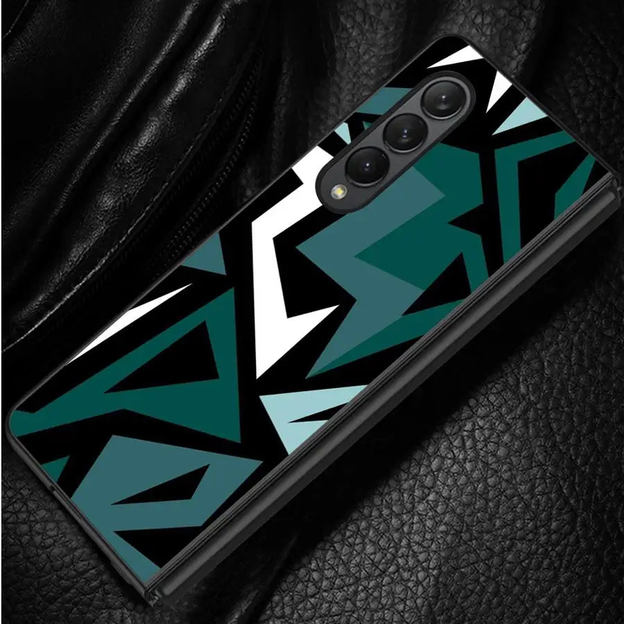 Irregular Art Back Phone Cover Case for Samsung Galaxy Z Fold 7 6 5 4 3 ZFold3 ZFold6 ZFold7 ZFold5 ZFold4