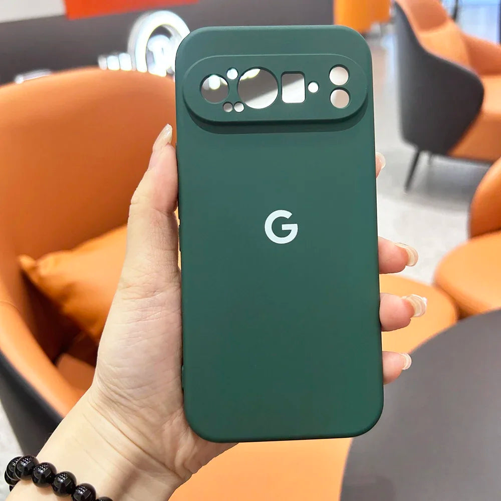 For Google Pixel 9 9a 8 8Pro 8a 7 7Pro 7a Case Liquid Silicone Soft Cover for Pixel 9ProXL 6 6Pro 6a 5 5a Shockproof Plain Cover