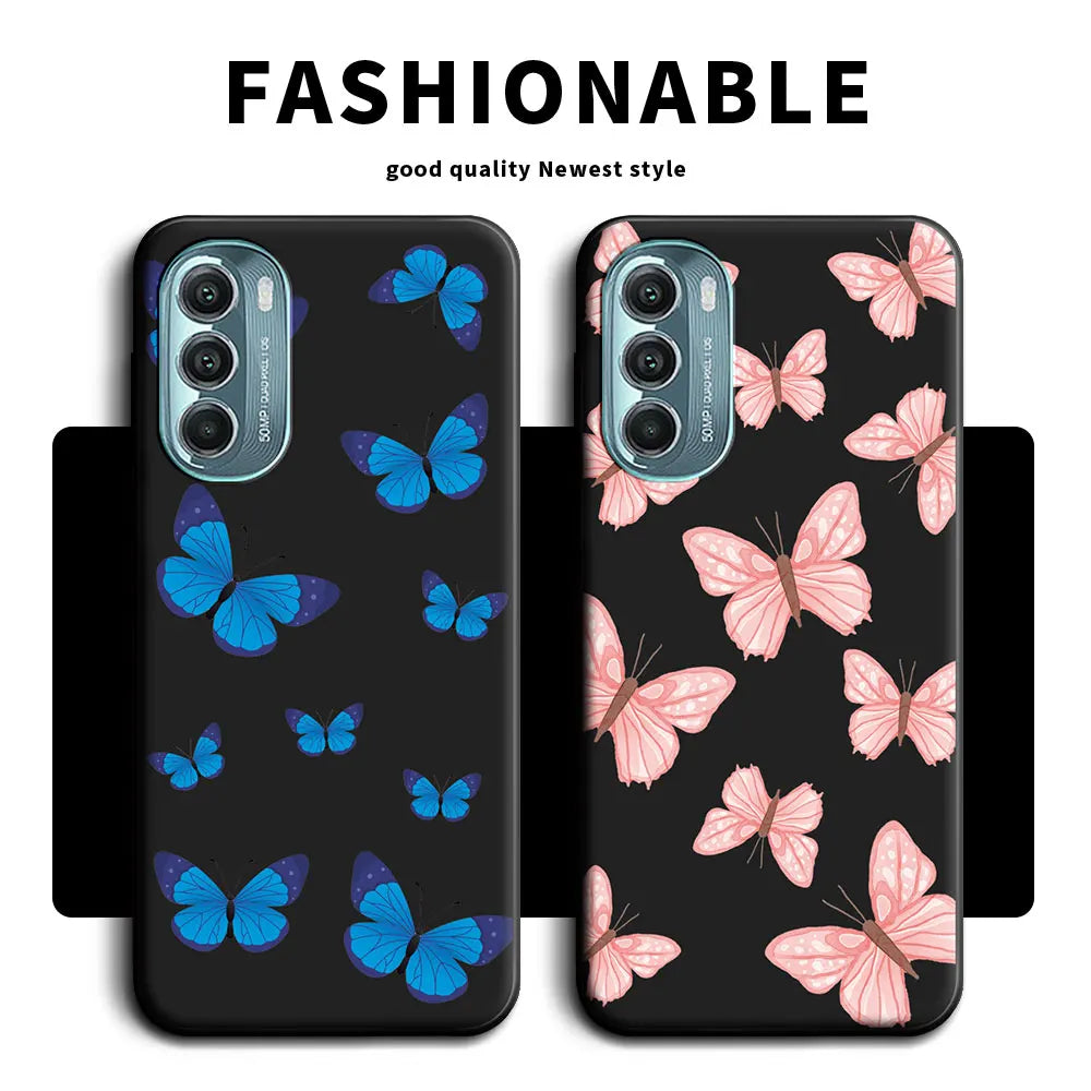 For Moto G Stylus 5G 2022 2021 Case Soft Silicone Flower Butterfly Couple Phone Case For Motorola Moto G Stylus 2021 Back Cover