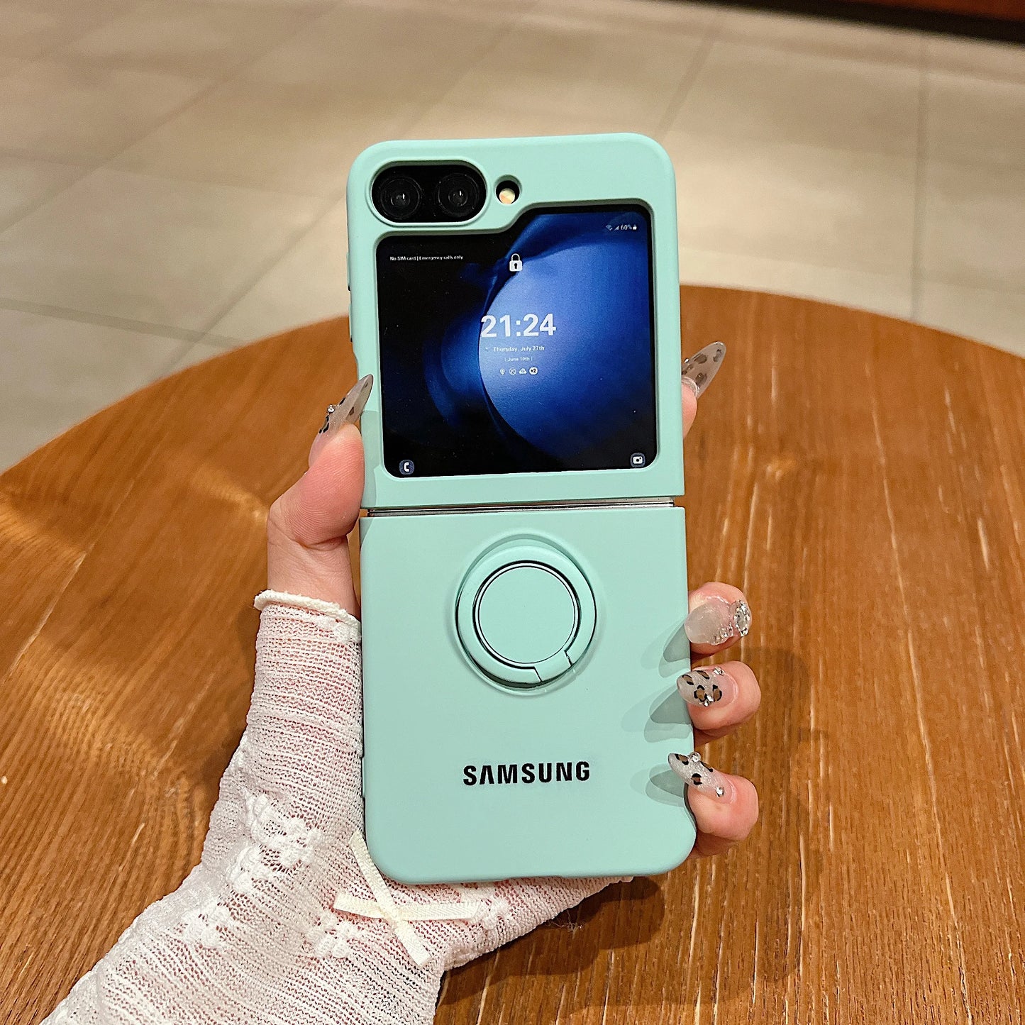 Luxury Official Candy Color Liquid Silicone  Ring Holder Phone Case Samsung Galaxy Z Flip 7 6 5 4 3 Shockproof Protective Cover