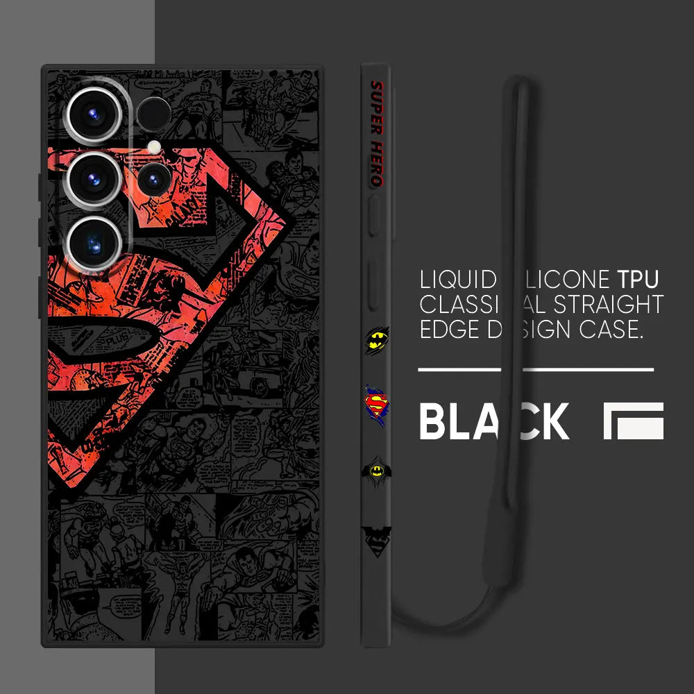 Case for Samsung Galaxy S21 Plus S23 Ultra 5G S20 FE S24 Ultra S22 S22 S-Super-man Comics Soft Cases Shockproof Silicone Cover