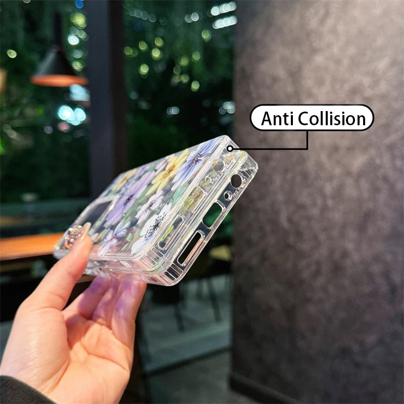 Simple Slim Transparent Cute Flowers Plants Phone Case For Motorola Moto G Stylus 5G 2024 G Play Powet 5G 2025 Soft Clear Cover