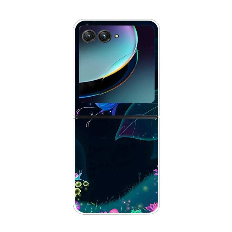 For Motorola Razr 50 Ultra Case Cute Transparent PC Hard Case Back Cover For Moto Razr 50 Ultra Phone Coque 50Ultra Plus Capa