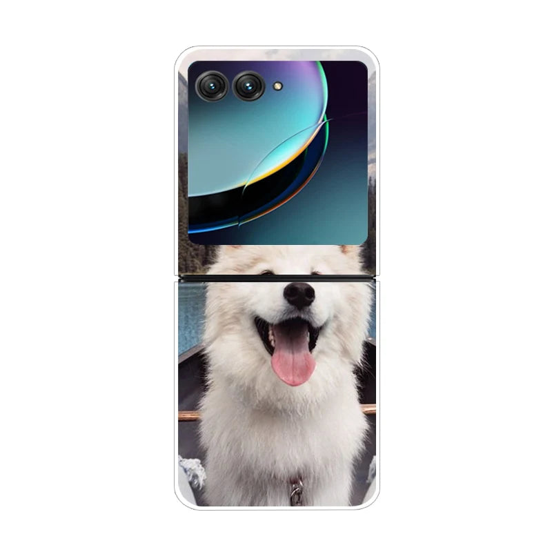 For Motorola Razr 50 Ultra Case Cute Transparent PC Hard Case Back Cover For Moto Razr 50 Ultra Phone Coque 50Ultra Plus Capa