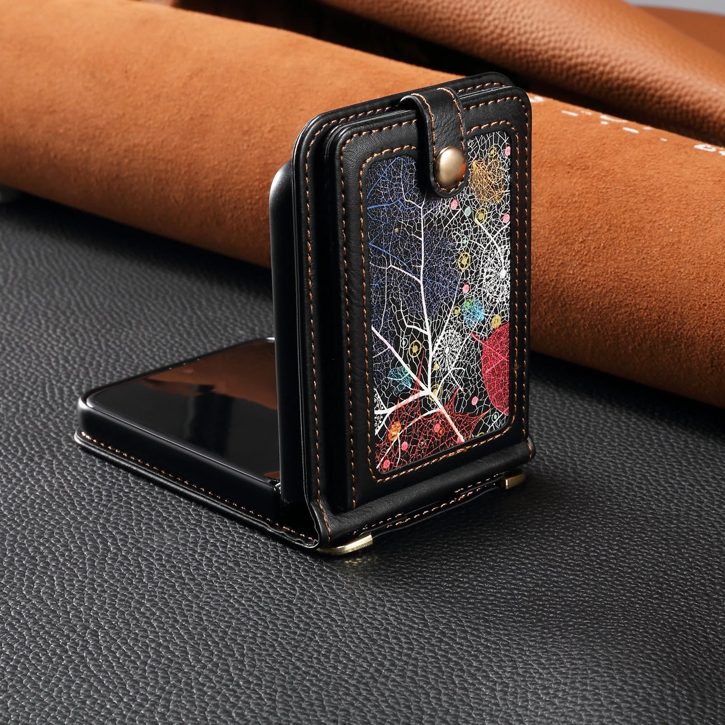 Crossbody Bag Fashion Leather Phone Case For Samsung Galaxy Z Flip 6 5 4 3 Flip5 Flip4 Flip3 5G Long Lanyard Wallet Card Cover