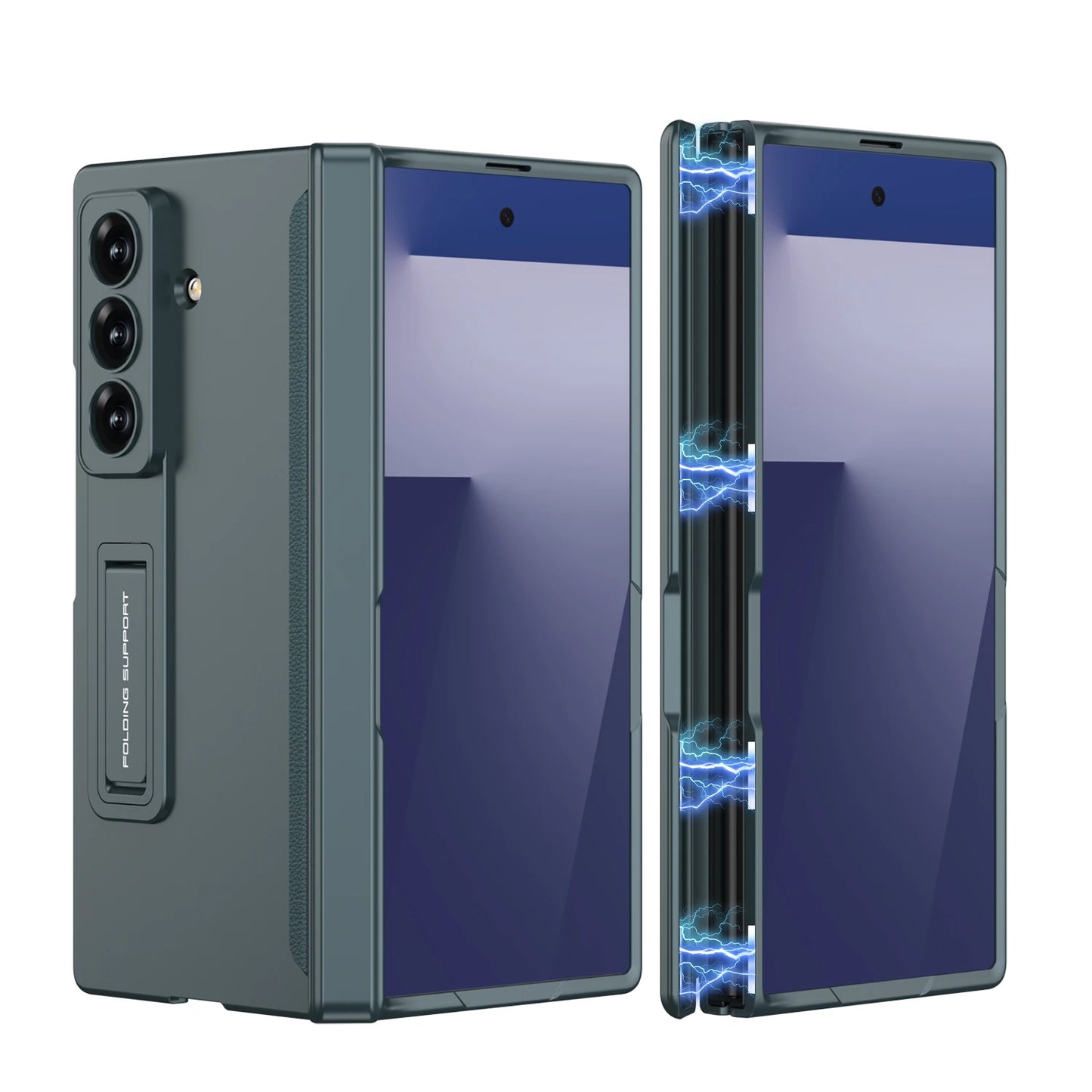 360 All-included Magnetic Hinge Case For Samsung Galaxy Z Fold 7 6 5 4 3 5G With Screen Protect  Glass Holder Shockproof Cover