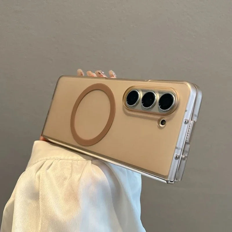 Ultra thin matte For Magsafe Magnetic Case For Samsung Galaxy Z Fold 7 Z Fold 6 Z Fold 5 4 3 Slim Frosted Clear Hard PC Cover