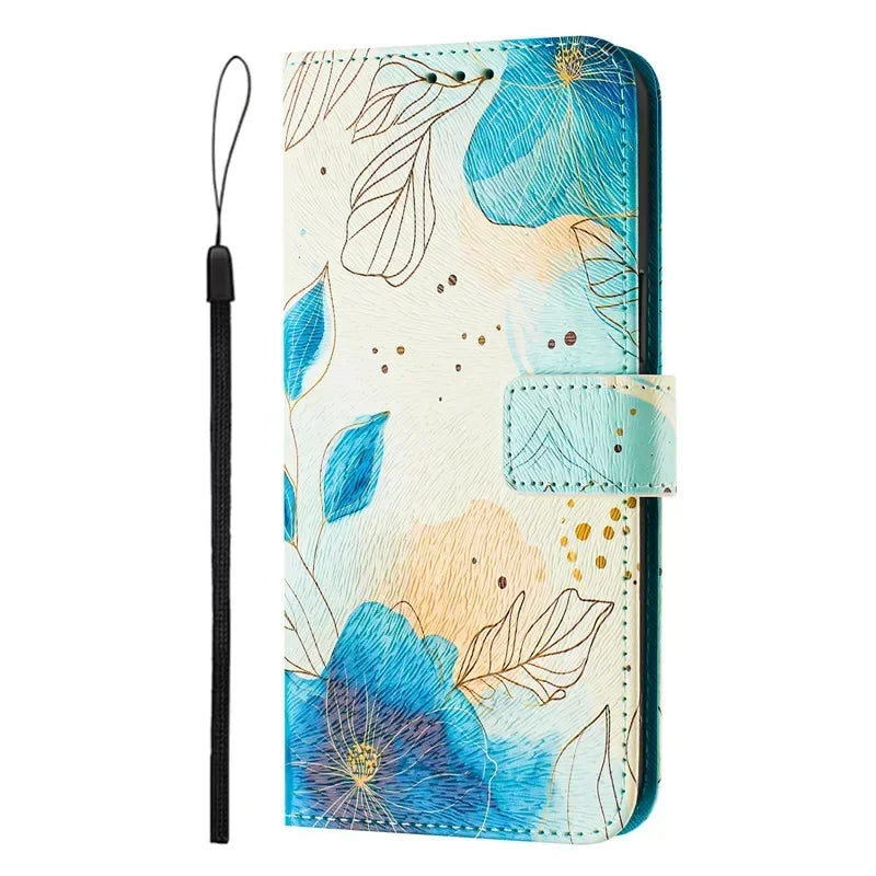 5G Leather Phone Case For Motorola MOTO G 5G 2025 MotoG Stylus 2024 2023 2022 2021 Flip Cover Wallet Magnetic Painted Cases Bear